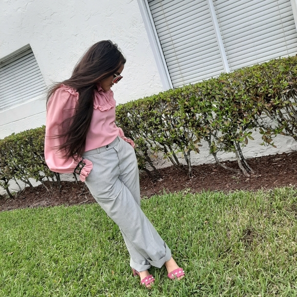 Marc Fisher Pink Pearl Open Toe Block Chunky Heels - Picture 2 of 8